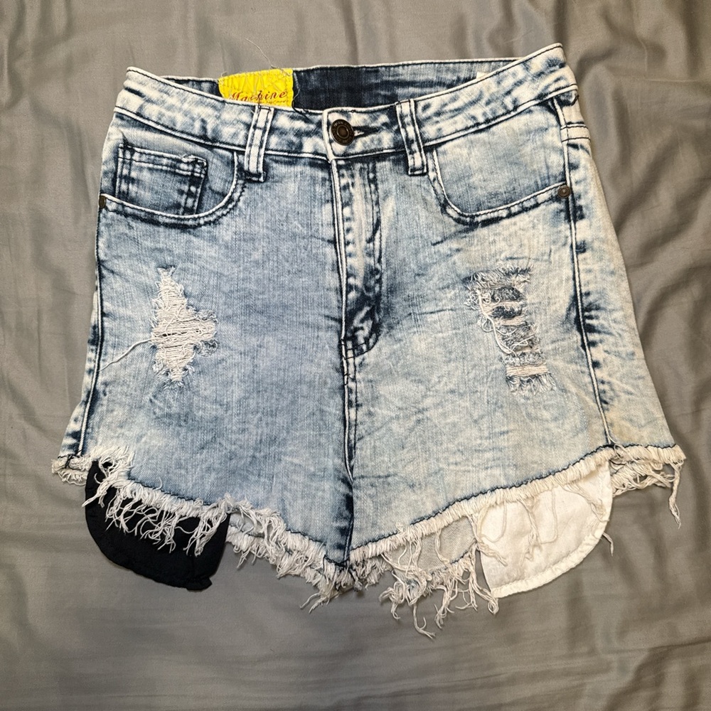 Distressed Denim Shorts